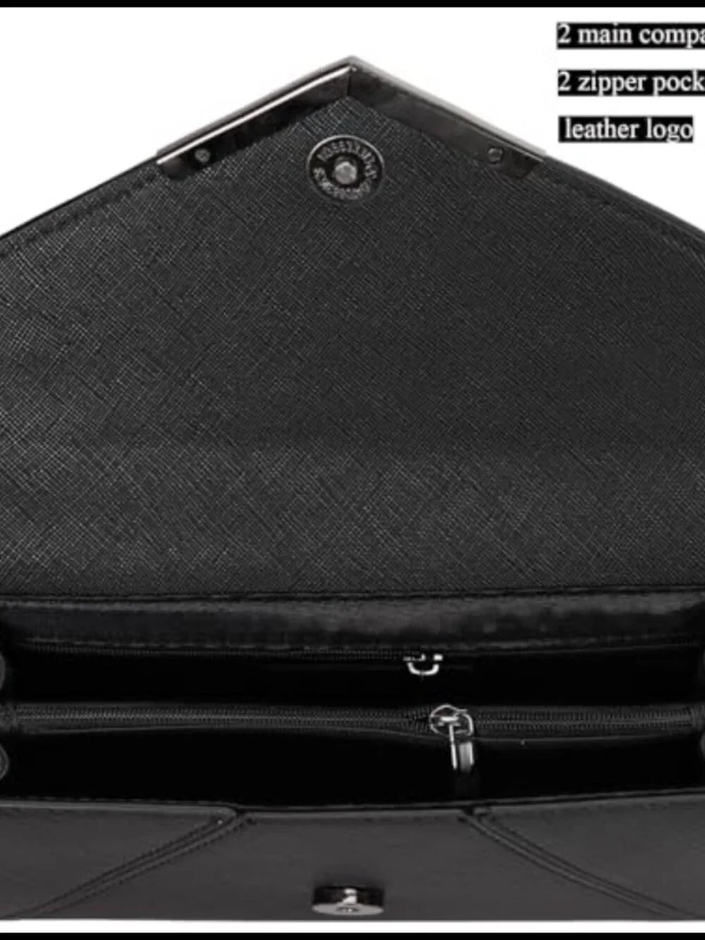DEXMAY Faux Saffiano Leather Envelope Clutch Evening Handbag Formal